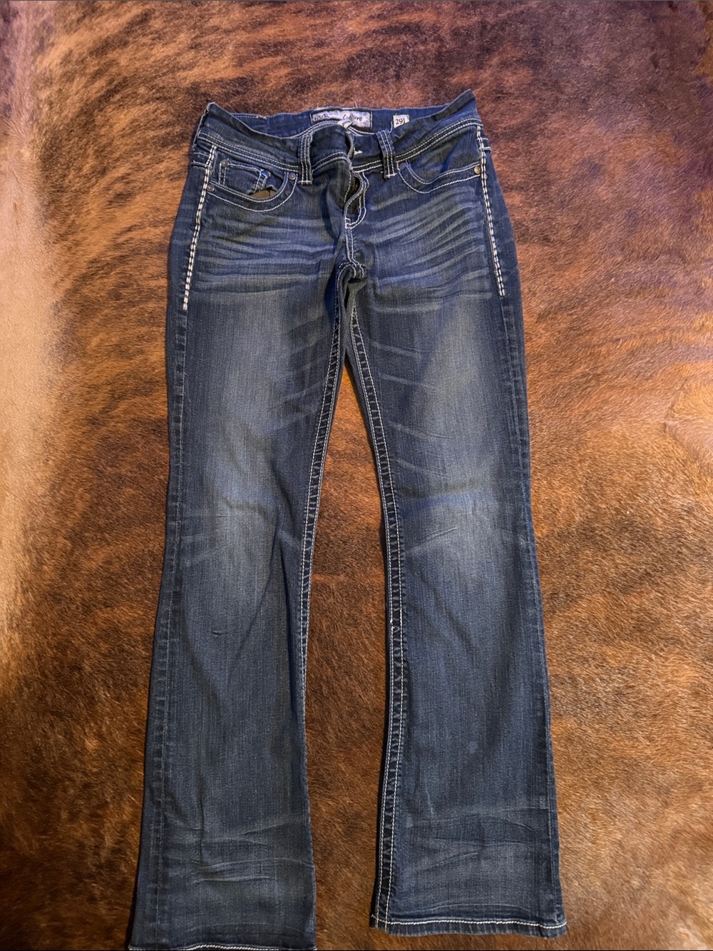 BKE Women's Dark Blue Bootcut Jeans